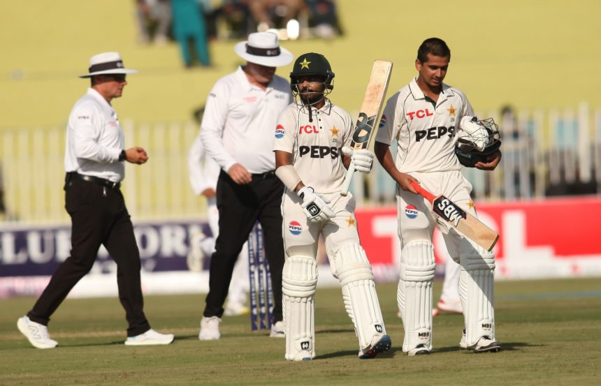 Gritty Fifties from Saim Ayub and Saud Shakeel Anchor Pakistan on Rain-Hit Day One