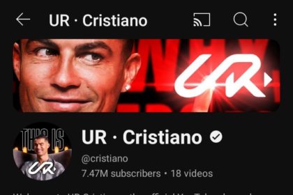 Ronaldo’s YouTube Launch Hits 7.15 Million Subscribers in Record Seven Hours